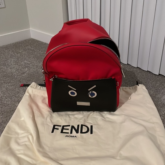 FENDI face Backpack, barely worn, Like New! Come with dust bag. - Picture 4 of 4